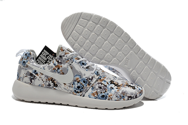 nike roshe run floral homme or